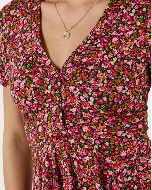 Joe Browns Red Jb Diana Ditsy Jersey Tunic Top