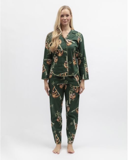 Cyberjammies Green Sloth Revere Pyjama Set