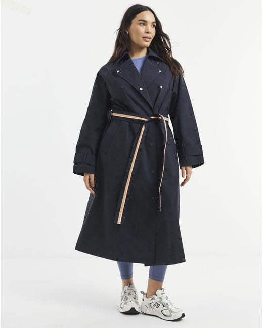 Sweaty Betty Blue Waterproof Trench Coat