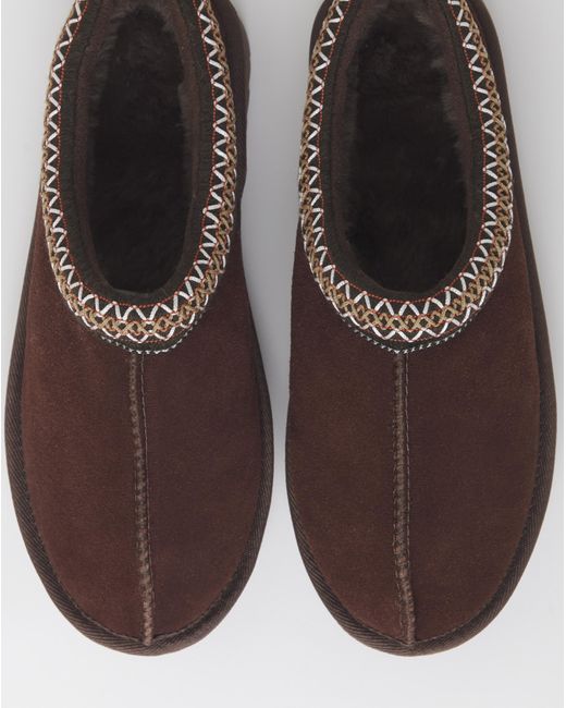 Simply Be Brown Embroidery Full Mule Slipper Wide