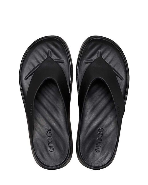 CROCSTM Black Getaway Platform Toe Post Sandal