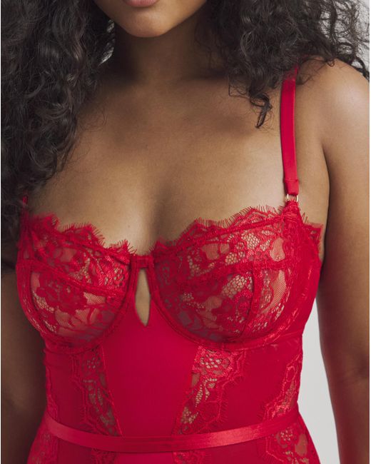 Figleaves Red Pulse Balcony Basque