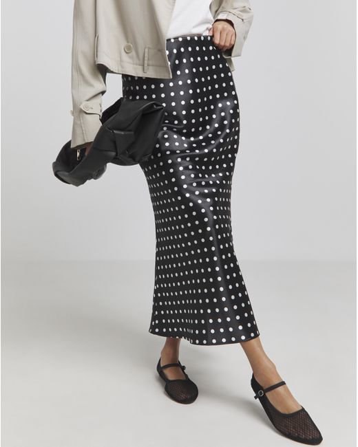 Simply Be Gray Satin Midaxi Skirt