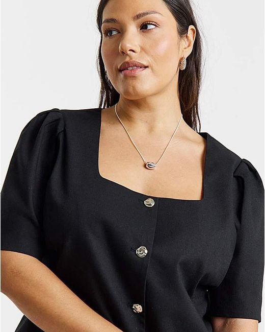 Simply Be Black Peplum Blazer