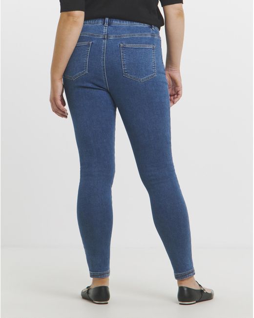 Simply Be Blue Fleece Lined Cosy Skinny Jeans