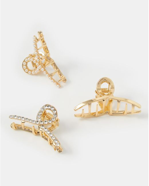 Accessorize Metallic Twist Claw Clips