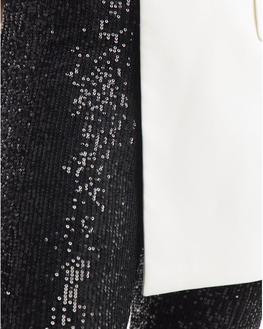 Simply Be Black Sequin Pull On Skinny Trousers