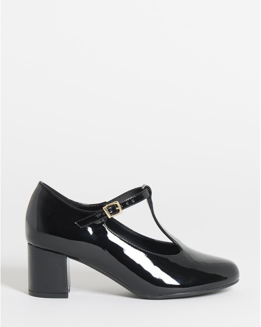 JD Williams Blue T Bar Block Heel Shoes Wide