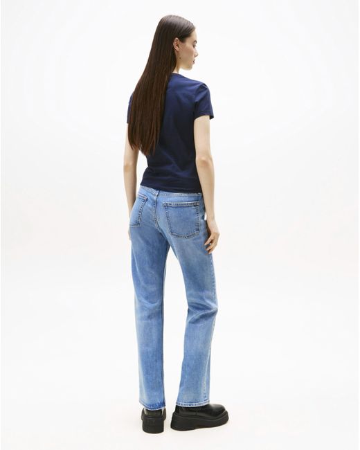 Tommy Hilfiger Blue Slim Logo Script T-Shirt