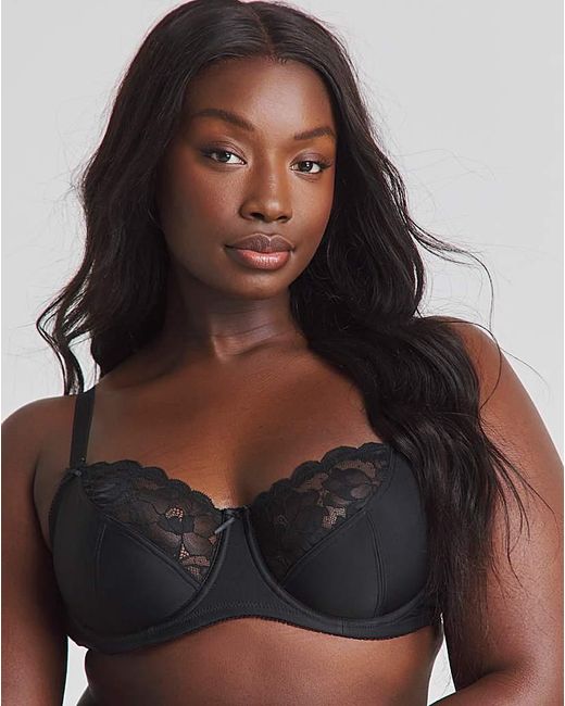 Pretty Secrets Brown Ivy Lace Basic Balcony Bra