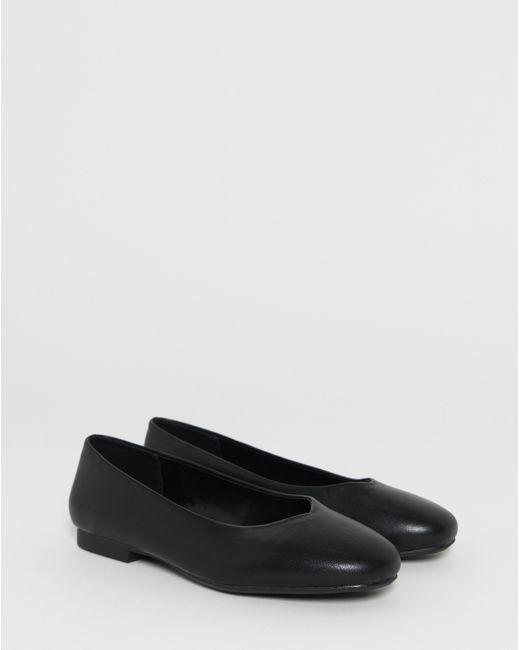 JD Williams Black Classic Ballerina Shoes Ex Wide