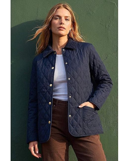 Roman Blue Roman Quilted Collar Jacket