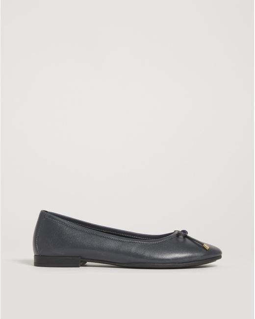 JD Williams Black Leather Ballerina Eee Fit