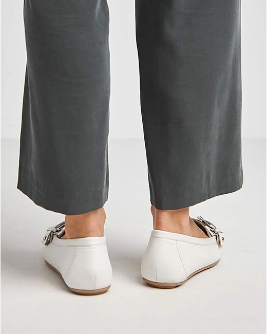 JD Williams Gray Leather Driving Moccasin Ex Wide