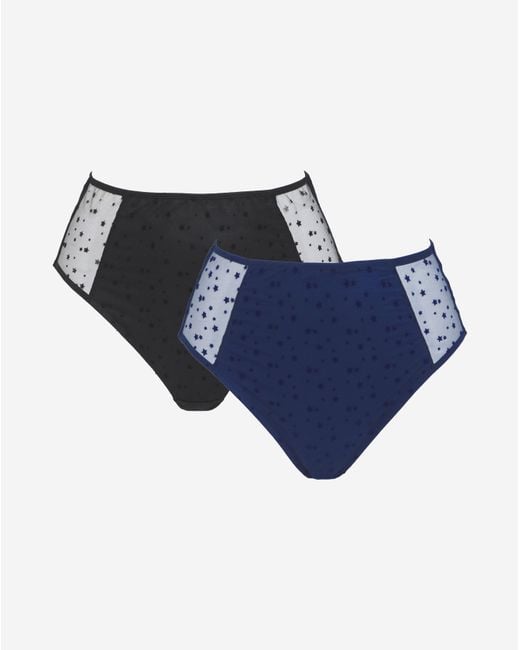 Pretty Secrets Blue 2 Pack Hannah Full Fit Knickers