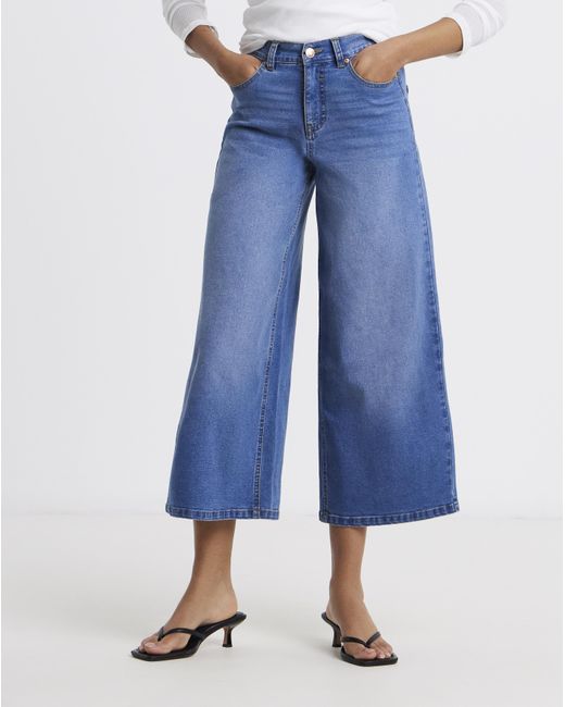 Simply Be Blue 24/7 Culotte Jeans