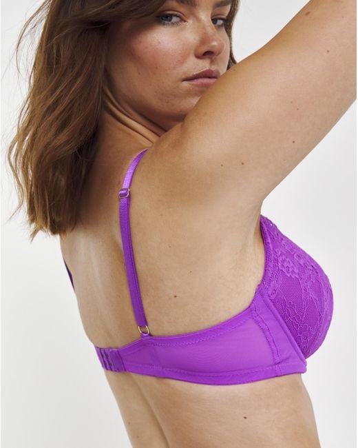 Ann Summers Purple Sexy Lace Plunge Bra