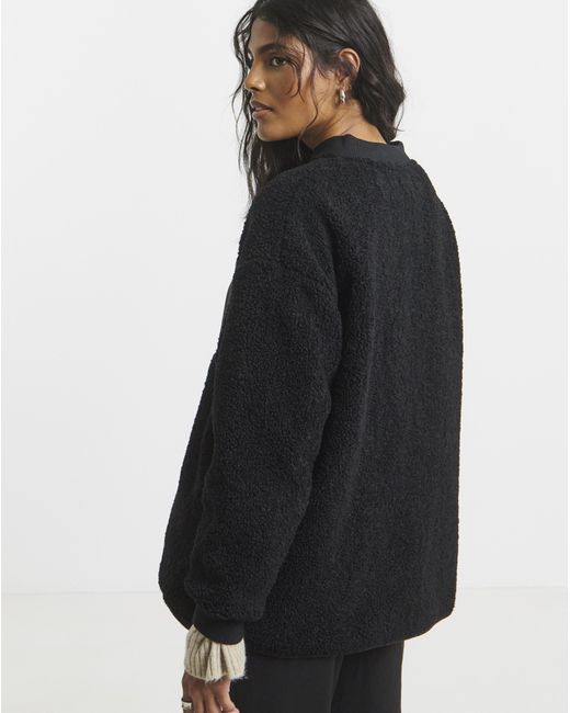 Simply Be Black Borg Bomber With Nylon Pocket