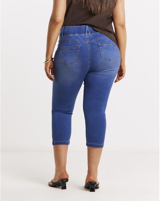 Simply Be Blue Mid Capri Jegging