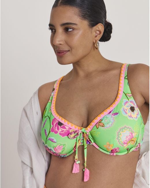 Figleaves Green Underwired Bikini Top