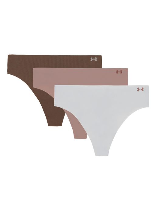 Under Armour Blue 3 Pack No Show Thong