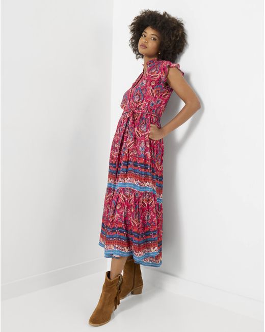 Joe Browns Red Jb California Sunsets Maxi Dress Petite