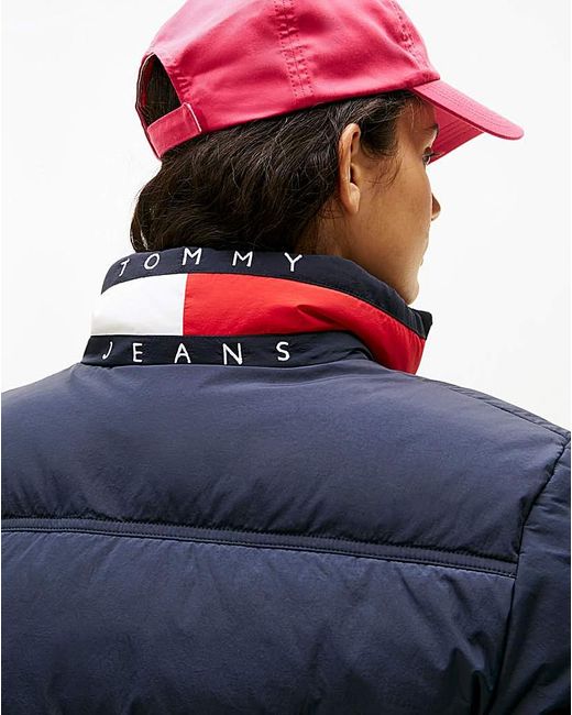 Tommy Hilfiger Blue Puffer Flag Jacket