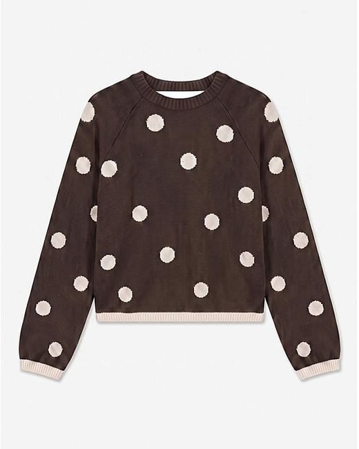 Vero Moda Brown Spot Knit Jumper