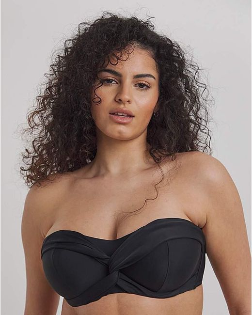 Figleaves Blue Rene Loop Front Underwired Bikini Top