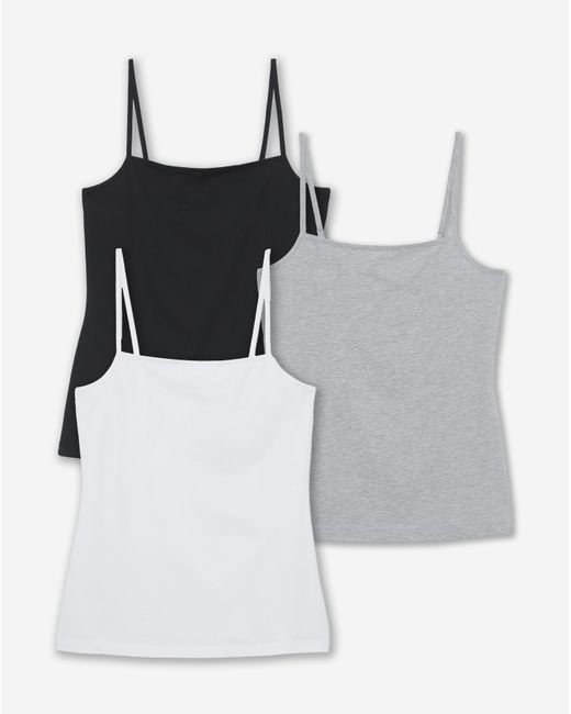 Simply Be Blue 3 Pack Square Neck Camis