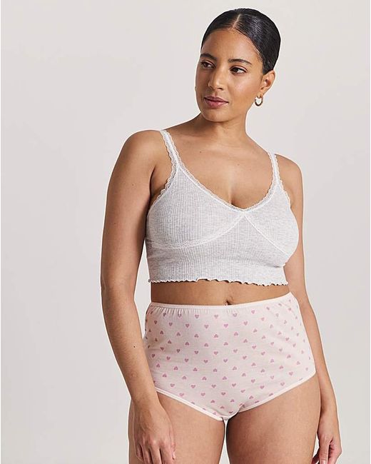 Pretty Secrets Pink 6 Pack Full Brief Knickers