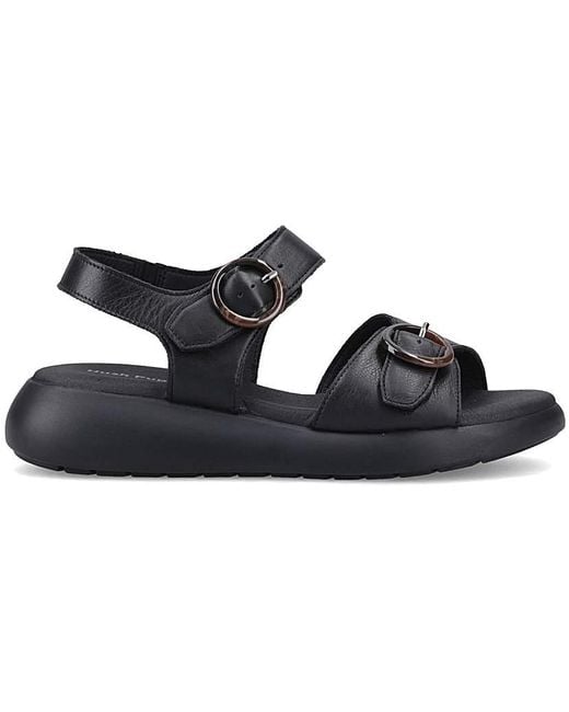 Hush Puppies Black Alison Buckle Sandal
