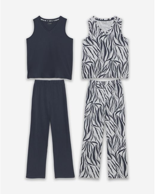 Pretty Secrets White Zebra (2 Pack) Pj Set