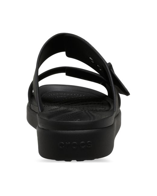 CROCSTM Black Brooklyn Buckle Low Sandal