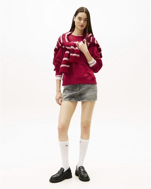 Tommy Hilfiger Red Boxy Dage Sweatshirt
