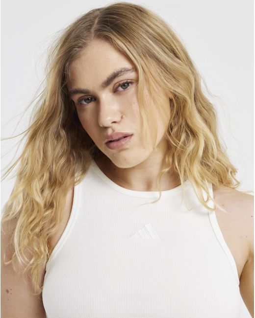 Adidas White Kit Tank Top