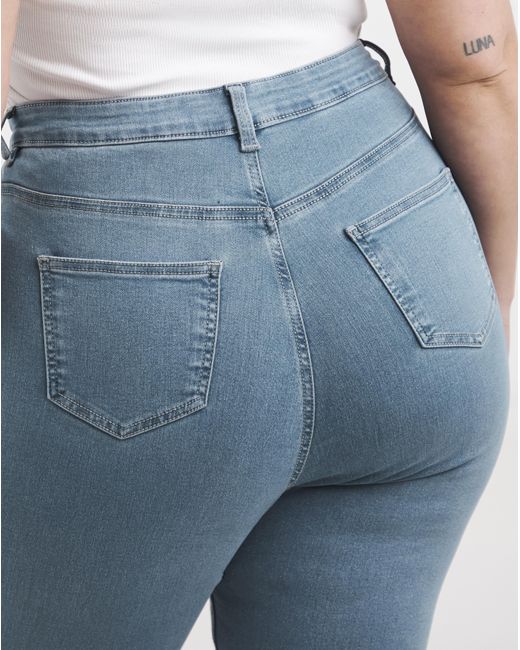 Simply Be Blue Mid Skinny Highwaist Super Stretch