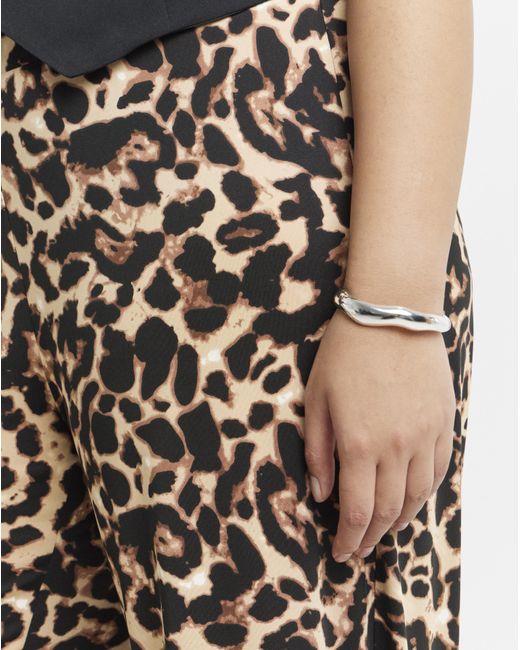 Vila Multicolor Leoa Leopard Print Wide Trouser