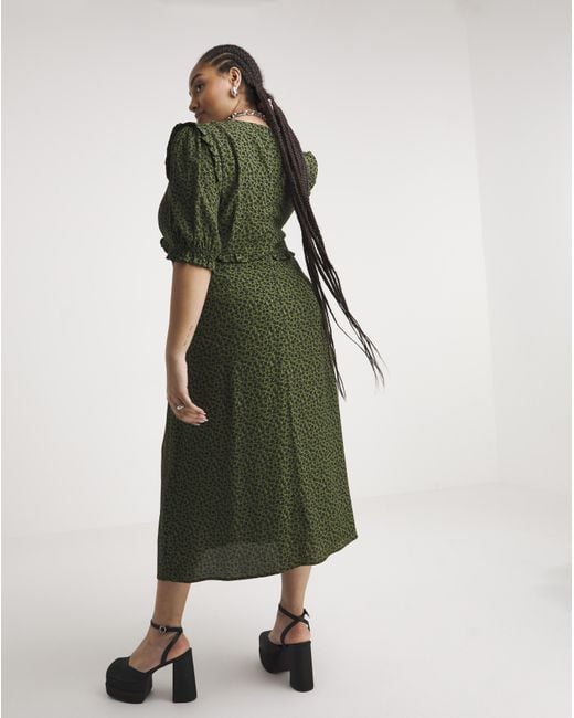 Nobody's Child Green Felicia Midi Dress