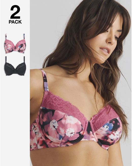 Pretty Secrets Red 2 Pack Adrianne Full Cup Bra
