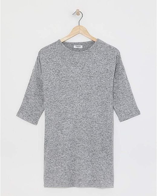 Simply Be Gray Soft Touch Side Pocket Tunic