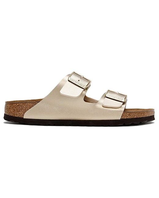 Birkenstock White Arizona Birko-Flor Mules