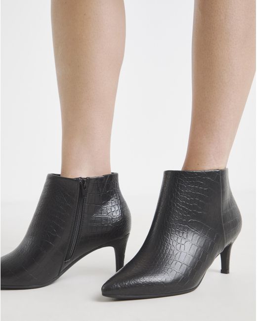 JD Williams Multicolor Kitten Heel Pointed Toe Ankle Boot E