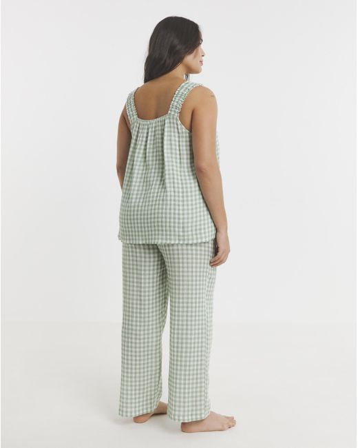 Simply Be Green Soft Cotton Cami Pyjama Set