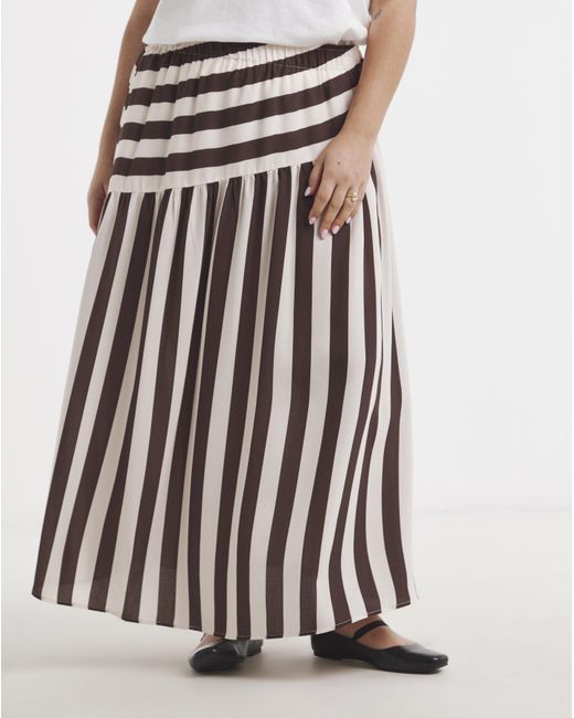 Simply Be White Asymmetric Skirt