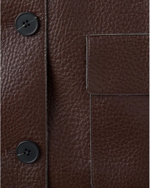 Mango Brown Faux Leather Jacket