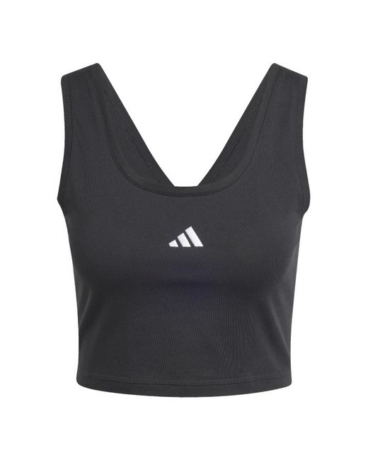 Adidas Black Small Logo Lifestyle Tank