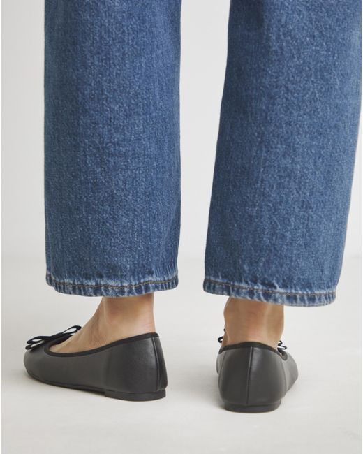 Simply Be Blue Classic Ballerina Bow Shoe Extra Wide