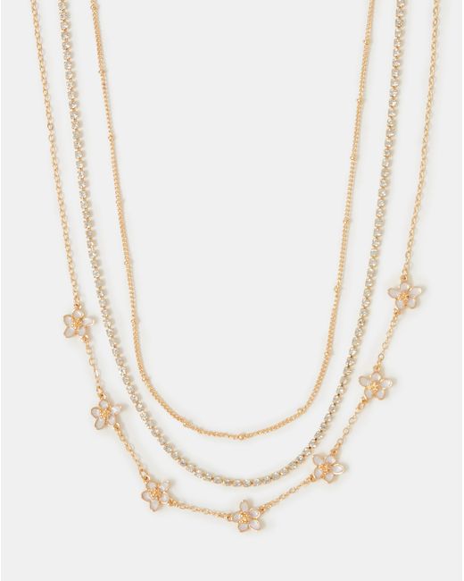 Accessorize Natural Flower Chain Necklaces