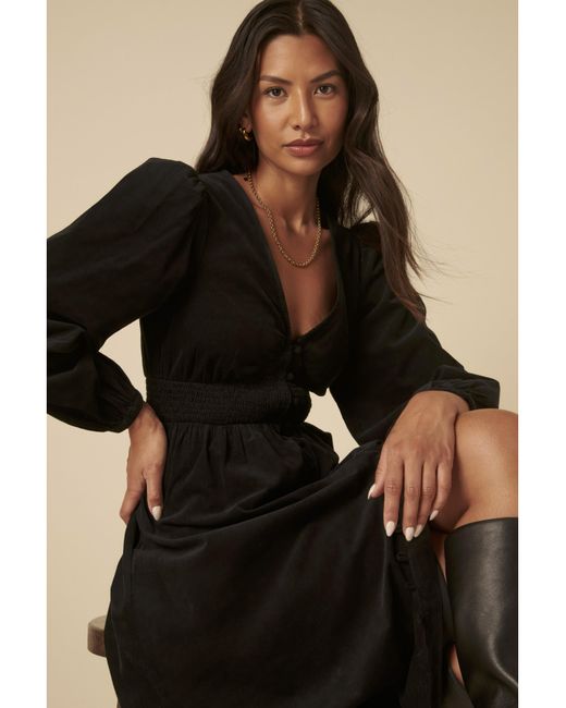 Nobody's Child Black Riley Midi Dress